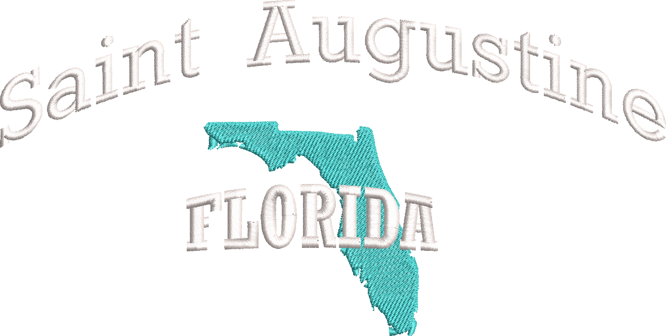 Saint Augustine Tee Shirt embroidery